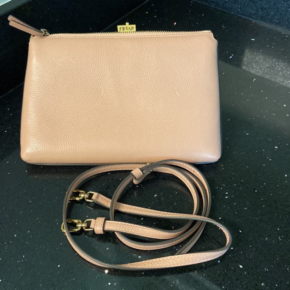 Tory Burch Bags Tory Burch Kira Pink Leather Crossbody Clutch Bag